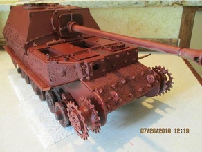 elefant fernando depósito de la pistola montaje en 116 modelos rc tanque retroceso heng long taigen tamiya 3d print model - Mito3D