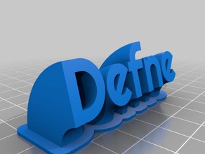defne yazisi office customized 3d print model - Mito3D