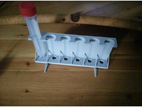 15ml falcon tube holder x6 tool Inhaber Boxen 3d print model - Mito3D