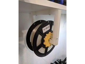 suspended filament spool holder 3d printer accessories hanger mount 3d print model - Mito3D
