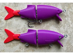 swimbait fishing lure 125cm easy print build sport outdoors bass pike 3d print model - Mito3D