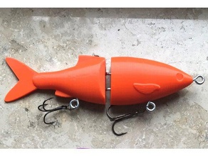 glide bait fishing lure 125cm easy print build sport outdoors bass pike 3d print model - Mito3D