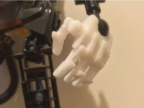 articulated bionicle hand construction toys lego compatible 3d print model - Mito3D