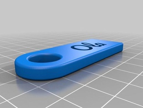 ola clave de la cadena accesorios personalizado 3d print model - Mito3D