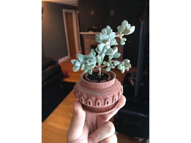 p15 vented drained succulent planter household 3D print model - Mito3D