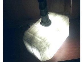 mjolnir de la lámpara decoración mesita noche escritorio martillo luz loki marvel comics teamthor thors hammer thor ragnarok 3d print model - Mito3D