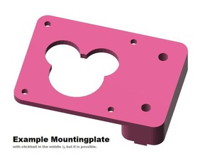 mounting plate fully customizable update 3d printer parts 2020 mount 4040 aluminium profile openscad para parametric spacer 3d print model - Mito3D