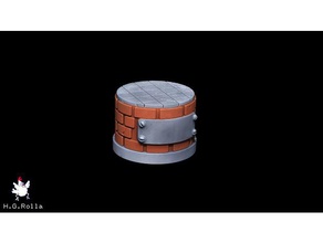 simple display base2 props brick diorama modelism stand 3d print model - Mito3D