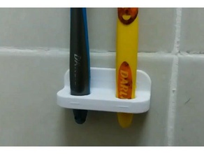 minimalist toothbrush holder bathroom 3d print model - Mito3D
