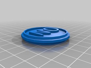yes&no coin coins badges choice 3d print model - Mito3D