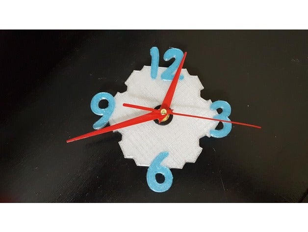 reloj de pared simple doble capa color decoración la multicolor tiempo 3D print model - Mito3D