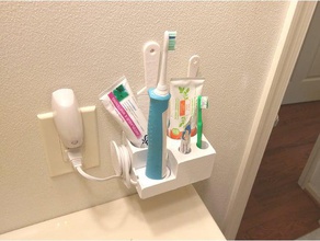 brosse à dents dentifrice titulaire philips sonicare plus la salle de bains peigne philips-brosse porte-brosse 3d print model - Mito3D