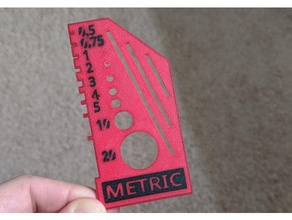 metric reference tool multi-color update 3d printing assist card design measure multicolor two color useful 3d print model - Mito3D