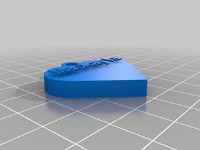 mis personalizado colgante de corazón 3d print model - Mito3D