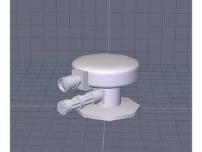 mi simple de la torreta props gaslands modelo centinela 3d print model - Mito3D