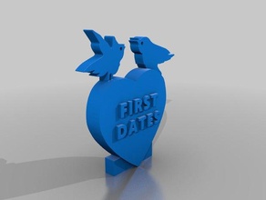 first dates signs logos gift love valentine 3d print model - Mito3D
