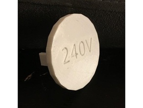 240 volt outlet safety cover household 240v child electrical power plug 3d print model - Mito3D