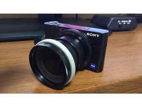 sony rx100 49mm filtre adaptörü kamera fotoğraf makinesi 3d print model - Mito3D