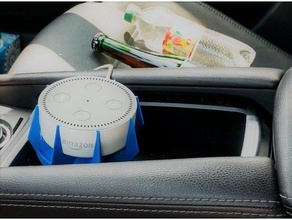 alexa cup holder mount automotive Punkt amazon echo dot assistant Auto dash dashbot mobile voder Stimme 3d print model - Mito3D