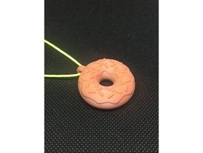 pendentif donut accessoires beignets beignet bijoux 3d print model - Mito3D