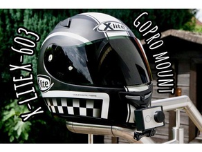 x-lite x-603 gopro montagem eletrônica actioncam capacete xiaomi yi 3d print model - Mito3D