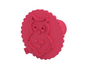 cookie stamp owl kitchen dining 3d print model - Mito3D