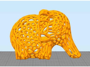 elephant voronoi animals 3d print model - Mito3D