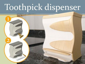 toothpick dispenser kitchen dining 3d print model - Mito3D