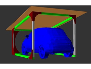 parametrik araba bağlantı noktası açık bahçe openscad 3d print model - Mito3D
