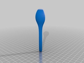 spork spoonfork de alimentos beber 3d print model - Mito3D