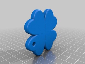 4 leaf clover keychains 3d print model - Mito3D