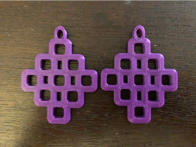 rounded cube earrings 3D print model - Mito3D