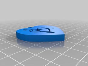 musical clef heart keychain 3d printing 3d print model - Mito3D