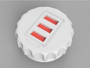 tampa do indicador de capacidade addon recipientes 18650 bateria caso vaping 3d print model - Mito3D