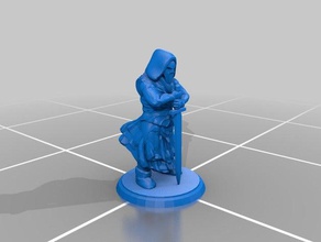 culto assassino guardia npc in miniatura persone dnd dungeons dragons miniature da tavolo di gioco 3d print model - Mito3D
