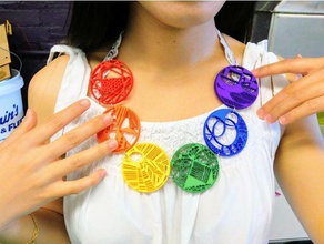 summer time necklacebelt fashion circle color pattern 3d print model - Mito3D