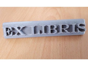 ex libris sinais logotipos a biblioteca placa de identificação 3d print model - Mito3D