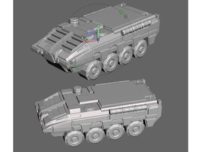 roues apc modèles battletech véhicule 3d print model - Mito3D