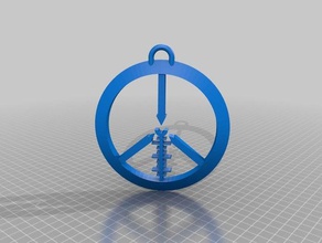 peace maker Zeichen Scharfschützengewehr version Mode peace-Zeichen 3d print model - Mito3D