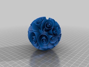 spirals ball decor 3d print model - Mito3D