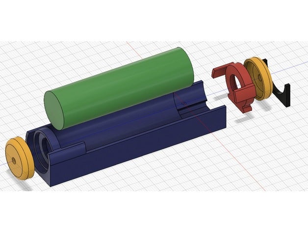 18650 magnetic battery holder electronics 37v liion 3D print model - Mito3D