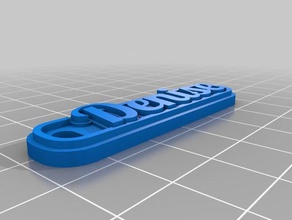 denise Anahtarlık özelleştirilmiş 3d print model - Mito3D