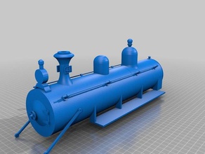 locomotora baldwin robla elementos caldeira de engenharia locomotiva a vapor 3d print model - Mito3D