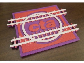 cta coaster dekor chicago içecek tutucu ev işleri transit 3d print model - Mito3D