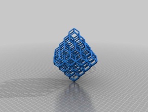 dodecaedro rómbico lattice math art catalan centered crystal crystalline cubic face fcc grid honeycomb solid tessellation tiling 3d print model - Mito3D