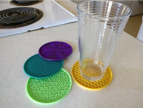 infill coasters kitchen dining drink coaster slic3r 3d print model - Mito3D