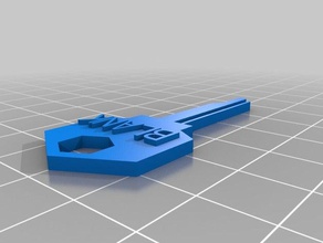 blank key household supplies customized 3d print model - Mito3D