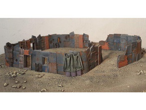 shanty barricades toy game accessories 28mm building carwars fallout gaslands miniature post-apocalyptic postapoc ruins terrain wall wargame terreno mappa 3d print model - Mito3D