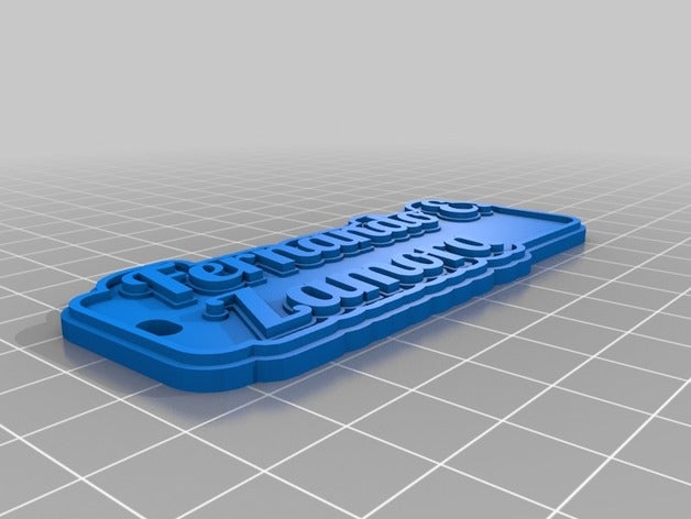 fernando zamora tag llavero llaveros personalizado 3D print model - Mito3D