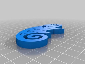 chameleon flexy keychain keychains 3d articulated fidget toy 3d print model - Mito3D